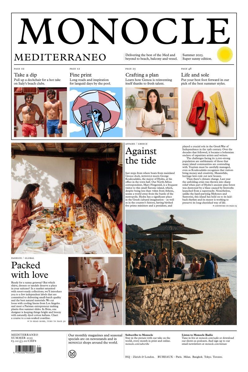 Monocle — Mediterraneo Newspaper (Summer 2025)