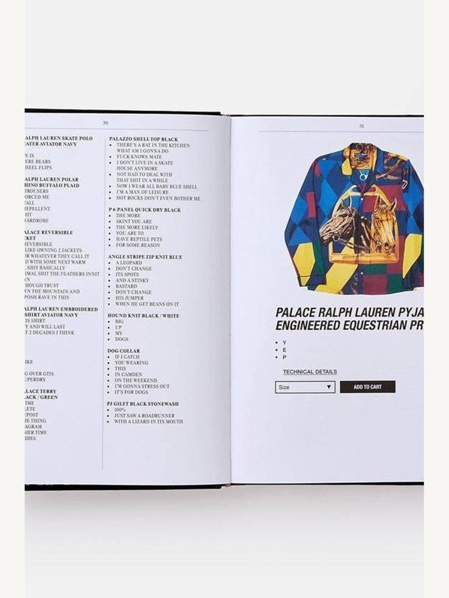 Palace Product Descriptions, The Selected Archive by Palace Skateboards (Book) | Fashion Book - Boutique Galleria